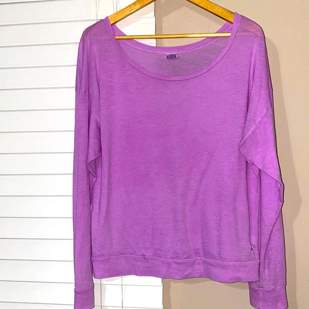 Pink long sleeved lounge shirt